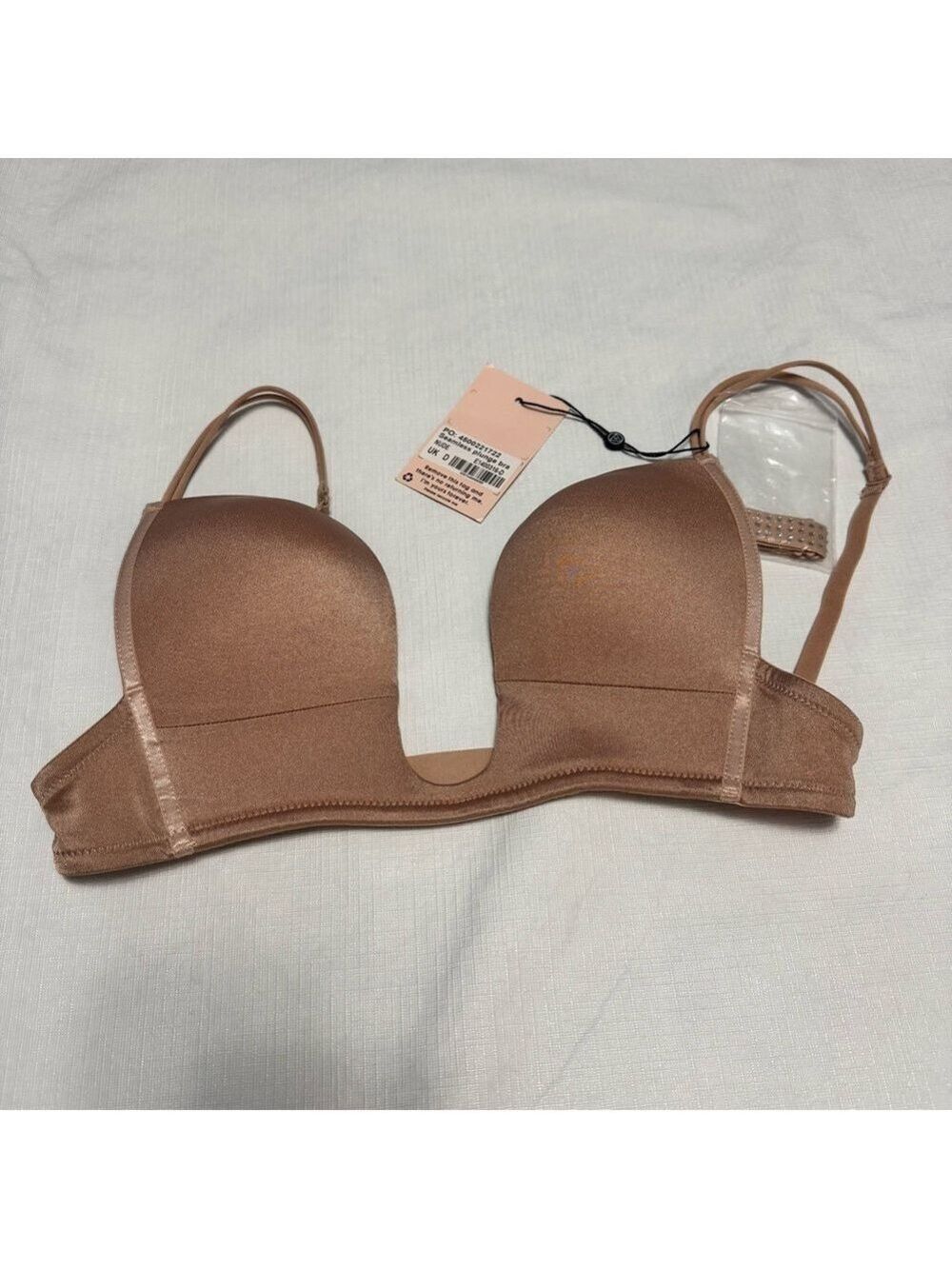 Missguided + Tan Wireless Bra with Adjustable Straps